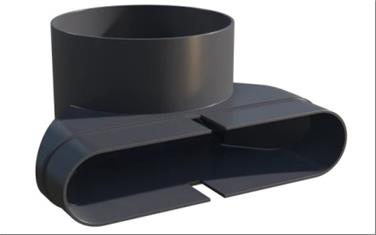 Переходник угловой DN 75 мм - 132/32 мм, FLIBEN