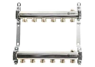 Коллектор на 3 вых. STOUT из нержавеющей стали