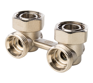 Узел нижнего подключения для двухтрубной системы 3/4" угловой STOUT