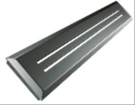 Панель из нержавеюжщей стали 400/90 с двумя щелевыми отверстиями, цвет бронза, FLIBEN