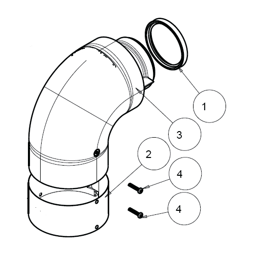 Отвод 90° 60/100