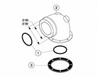 Колено с фланцем К5D, 90 град.