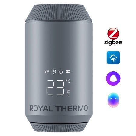 Термостат радиаторный электронный Royal Thermo Smart Heat 2.0, серебристый