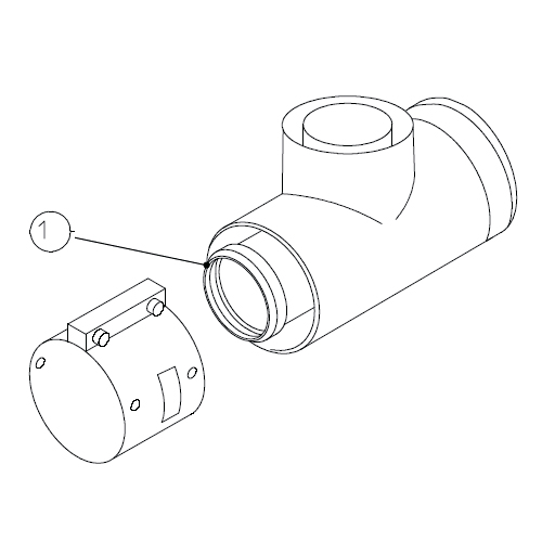 Тройник 87° 80/125 с ревизией