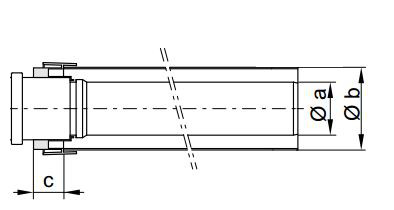 Труба LAS 1м (укорачиваемая), диам. 60/100 мм.