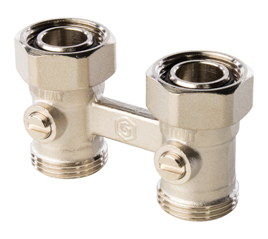 Узел нижнего подключения для двухтрубной системы 3/4" прямой STOUT