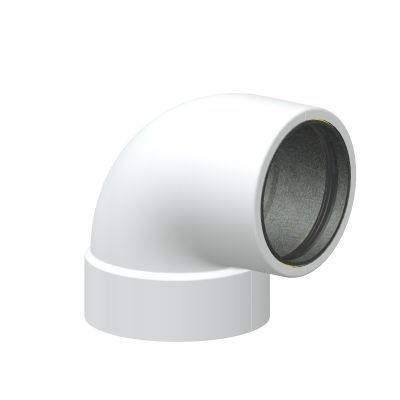 Колено утепленное Ø80/100 - 90⁰ до +105⁰С