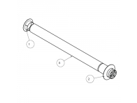 Труба воздуховода с защитной решеткой, диам. 80 мм