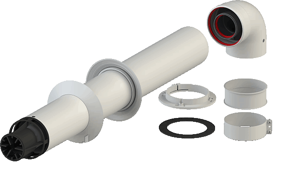 Каскадный дымоход для двухкотловой установки д.160