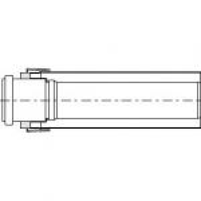 Труба LAS 0,5м , диам. 80/125 мм.