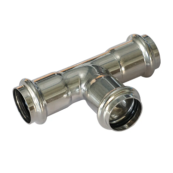 Трехраструбный пресс-тройник из нержавеющей стали 22*15*22mm ZEISSLER