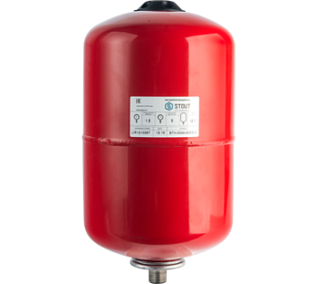 Мембранный бак д/отопления 12л STOUT ( 3/4", НЕ сменная мембрана )