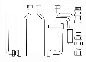 Комплект подключения (eco/atmo/turbo TEC) к VIH R 150 под котлом Vaillant