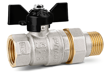 Кран шар с американкой 1/2" LD баб (уп. 19 шт)