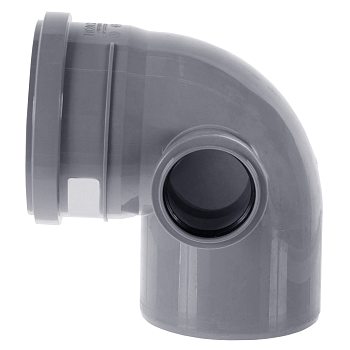 Отвод 110 50*87 c  патрубком (выход 50 правый) канал. вн. PPRC