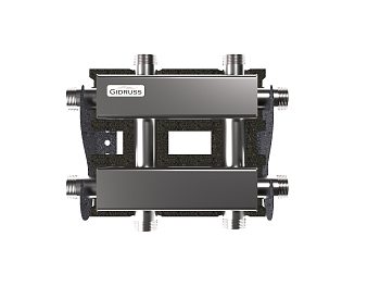 Модульный коллектор Gidruss MKSS-60-3DU.EPP (до 60 кВт, магистраль G 1″, 3 контура G 1″ EPP термоизо