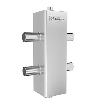 Гидравлический разделитель Gidruss GRSS-100-35PF (под пресс фитинг 35) нержавеющая сталь