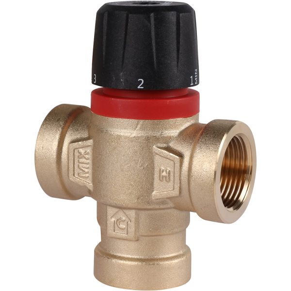 Термостатический смесительный клапан для отопления и ГВС Rommer 3/4 ВР 35-60°С KV 1,6 (боковое смеш)