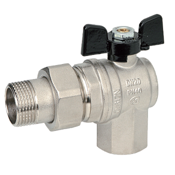 Кран шар  угловой с американкой 1/2" STOUT баб. (уп. 20 шт)