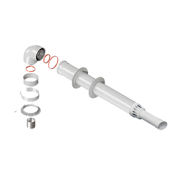 Комплект Ø60/100 - коаксиальный универсальный в комплекте фланец
