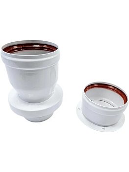 Адаптер для раздельной системы с 60/100 на D80 - воздуховод (Baxi, Ariston)