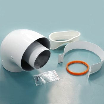 Отвод котловой 90° D60/100 мм., Krats, алюминий