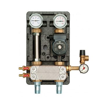 Насосная группа Мeibes UK  с раздельным теплообменником с насососм UPS 25-60 т/о 30 пл.