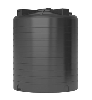 Емкость ЦВТ-3000 л,черная h1856, d1463  