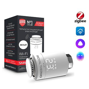 Термостат радиаторный электронный ROYAL THERMO Smart Heat, белый