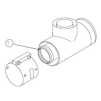 Тройник 87° 80/125 с ревизией