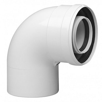 Коаксиальный отвод 90 град.,  диам. 80/125 мм (для Duo-tec MP 35-70 кВт)