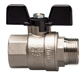 Кран шар 1/2" в-в STOUT баб. (уп. 30 шт)