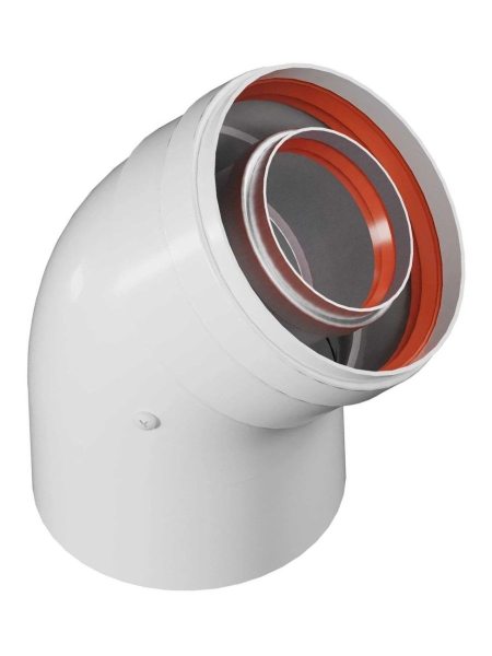 Колено (промежуточное) Ø60/100 - 45⁰