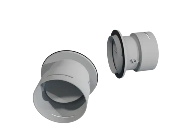 Коннектор для подключения гибкого воздуховода DN 75 к коллектору с встроенным регулятором потока во