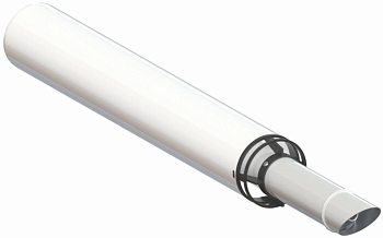 Труба с наконечником коаксиальная "Утепленный" Ø60/100 - 1,0м