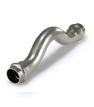 Двухраструбный обвод из нержавеющей стали 15*15 ZEISSLER