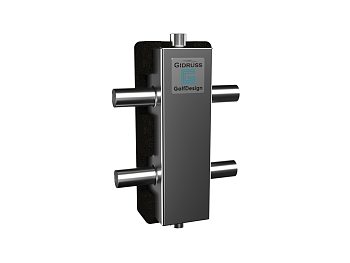 Гидравлический разделитель Gidruss GRSS-60-28PF (под пресс фитинг 28) нержавеющая сталь