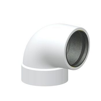 Колено утепленное Ø80/100 - 90⁰ до +105⁰С