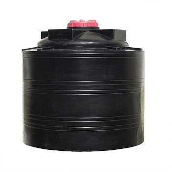 Емкость ЦВТ-5000 л,черная h1900, d2000