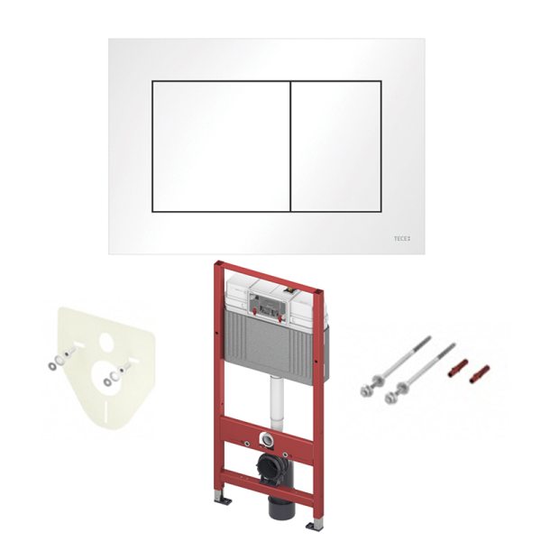 Инсталляция TECE base для унитаза с белой панелью смыва, H1120мм 9400400