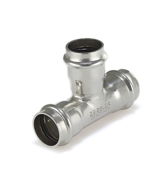 Трехраструбный пресс-тройник из нержавеющей стали 35*35*35mm ZEISSLER