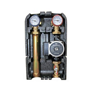 Насосная группа STOUT с 3-х ходовым приводным смесителем 1" c насосом Grundfos UPSO 25-65 