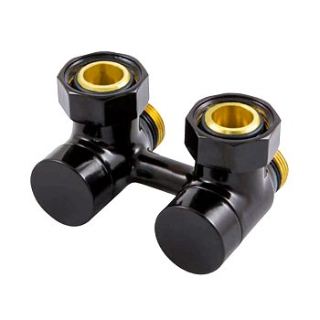 Узел подключ. 50 мм Черный RAL 9005 Угловой 3/4 xМ22x1,5 