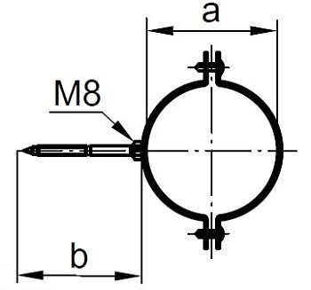 Крепежный хомут, белый (труба LAS)