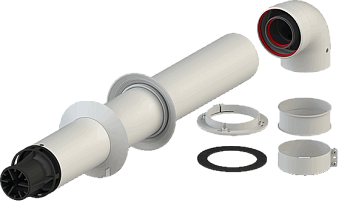 Каскадный дымоход для двухкотловой установки д.160