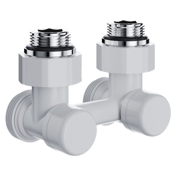 Узел нижнего подключения Royal Thermo УГЛОВОЙ 1/2"х3/4" EK (БЕЛЫЙ) (RANDU11234WH)