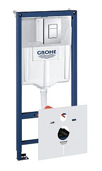 Инсталляция для подвесного унитаза GROHE Rapid SL 4 в 1 в сборе с кнопкой Skate Cosmopolitan