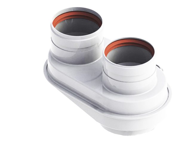 Адаптер для раздельной системы м/м 60/100 на 80/80 универсальный