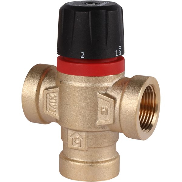 Термостатический смесительный клапан для отопления и ГВС Rommer 3/4 ВР 20-43°С KV 1,6 (боковое смеш)