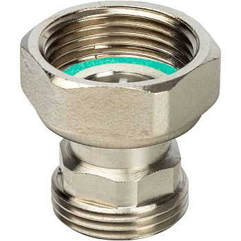 Разъемное соединение с плоским уплотнением 3/4", никелированное